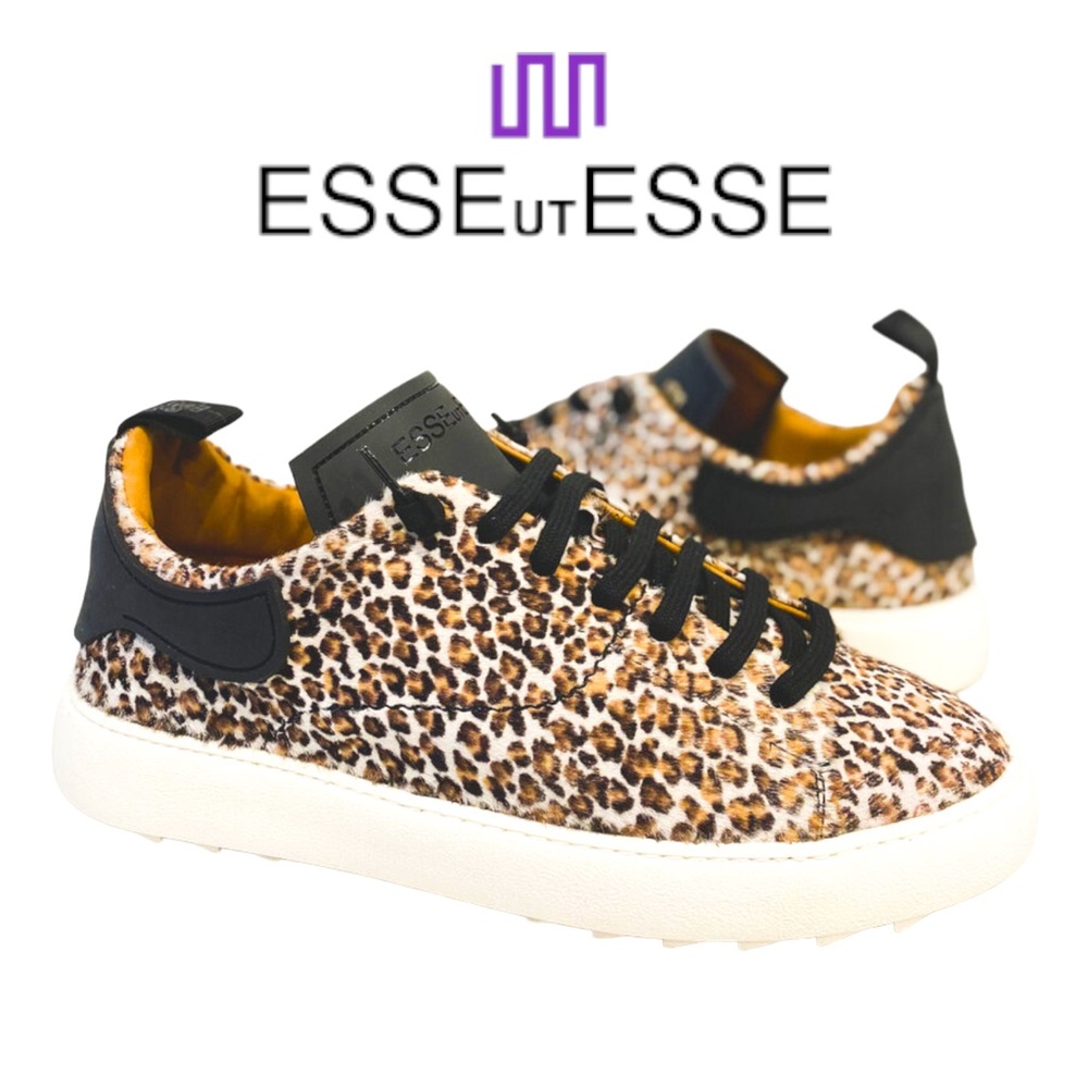 Esse UT Esse SE CHEETAH LEATHER SNEAKER SZ.8